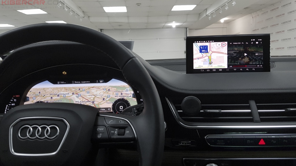 Audi Q7 Мультимедийный навигационный блок AirTouch Performance Android 8 Два экрана 