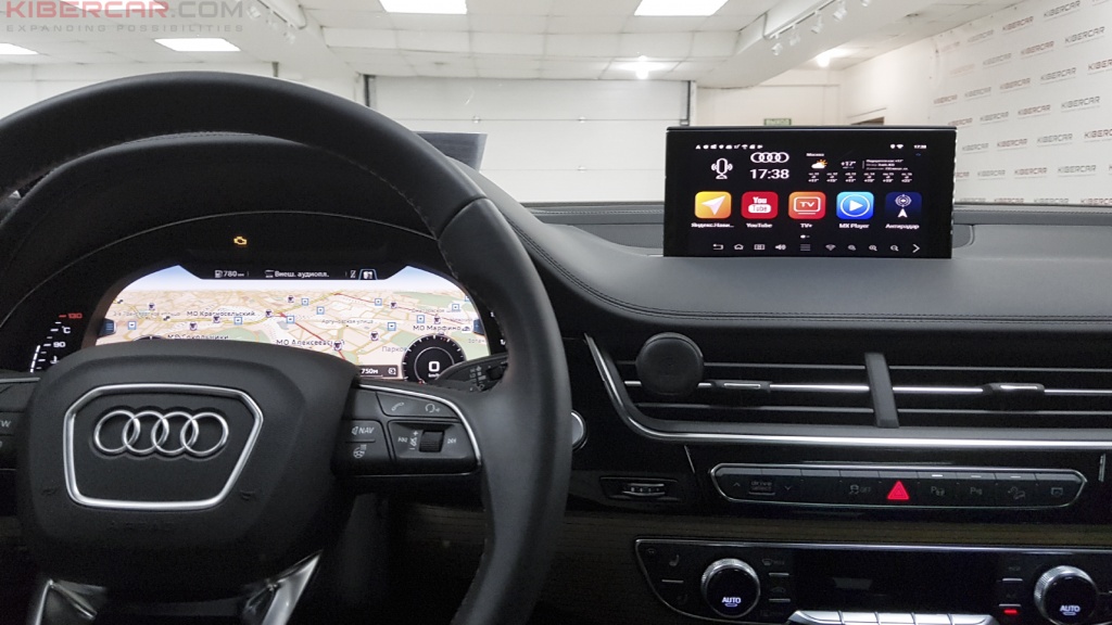 Audi Q7 Мультимедийный навигационный блок AirTouch Performance Android 8 главный экран