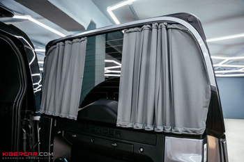 Land Rover Defender: установка штор
