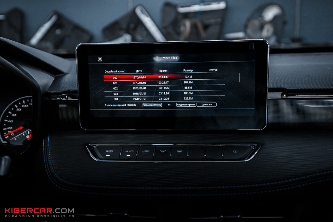 Подключения видеорегистратора и блока управления камерами в салоне Haval Jolion