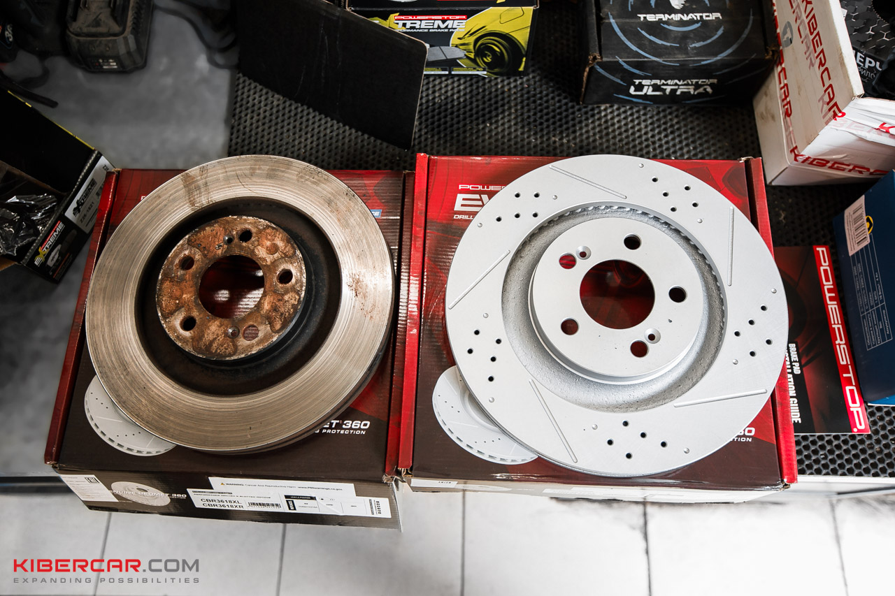 Сравнение старого диска и диска PowerStop