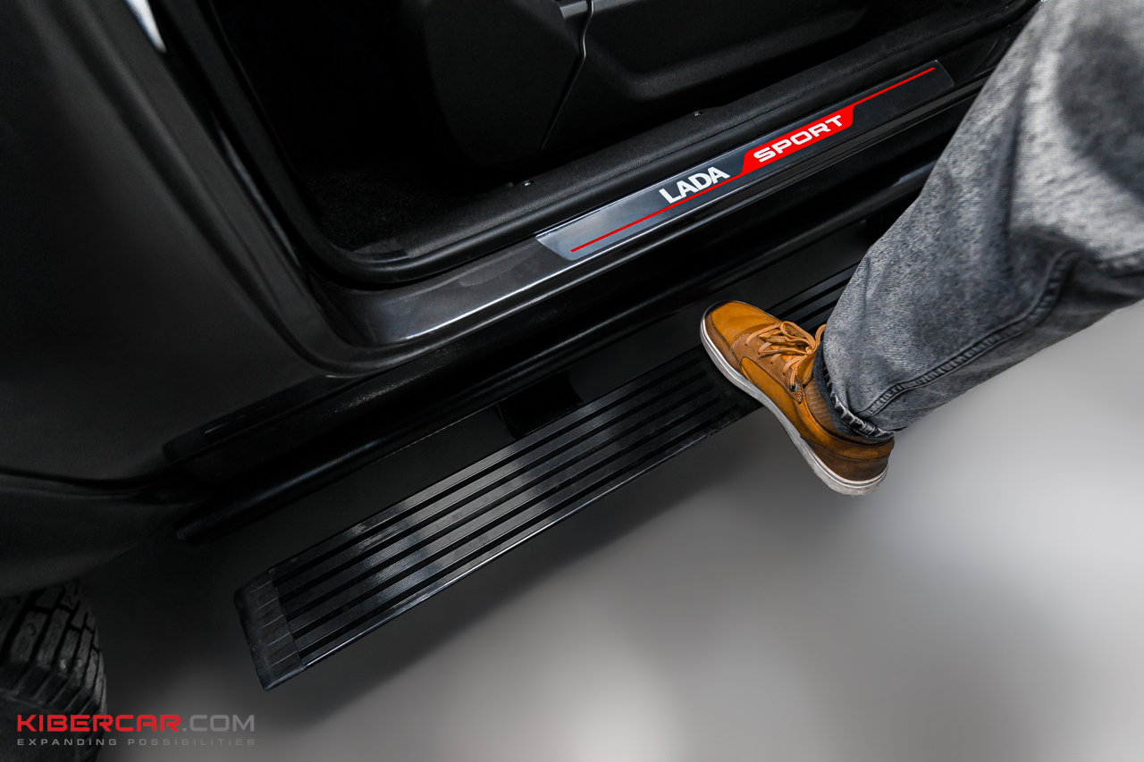 Выдвижные пороги на Lada Niva Sport
