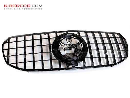 Решетка радиатора Mercedes-Benz GLS X167 2019- н.в. GT Черная (с кронштейном) (1кат)