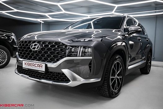 Hyundai Santa Fe: оклейка глянцевой пленкой