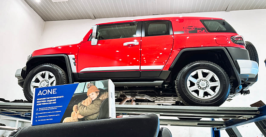 Toyota FJ Cruiser: установка AONE TERMA на передние сиденья