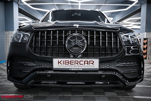 Установка черной решетки AMG на Mercedes-Benz GLE (V167)