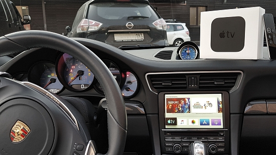 Apple TV в Porsche 911 Carrera GTS: Скоростное поглощение контента