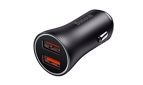 Автомобильное зарядное устройство / Быстрая зарядка / прикуриватель Baseus Golden Contactor Max Dual U+С 60W