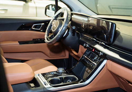 Kia Carnival: перешив салона из штатного черного в коричневый