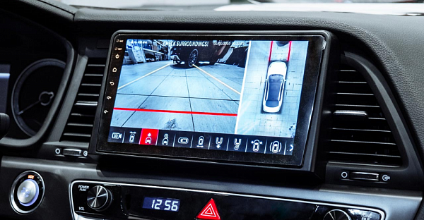 Установка камер переднего и заднего вида на Hyundai Santa Fe