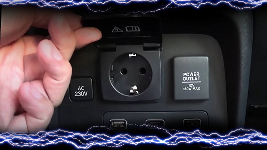 Автомобильный инвертор и электрические розетки 220V в Toyota Alphard 2020 года