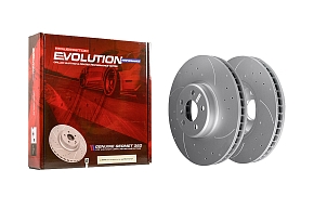 Передний тормозной диск Evolution с перфорацией и насечками в покрытии GEOMET для BMW 2, 3, 4, 5, 6, 7 серии, X3, X4, X5, X6, X7, Z4