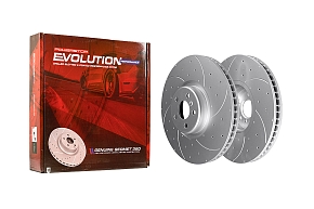 Передний тормозной диск Evolution с перфорацией и насечками в покрытии GEOMET для для BMW X5 (G05), X6 (G06), X7 (G07)