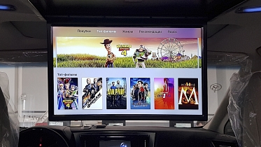 Установка потолочного монитора в Toyota Alphard, подключение Apple TV в автомобиль