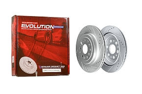 Задний тормозной диск Evolution с перфорацией и насечками в покрытии GEOMET для Dodge RAM IV