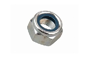 Гайка DIN 985 М6 шестигранная со стопорным нейлоновым кольцом, низкая, нерж. сталь А4