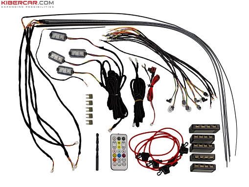 Подсветка салона без режима "Радуга" New version interior light 18 in 1 Chasing mode, App control + remote control, APP: Magic Car Light